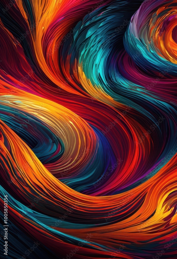 Fototapeta premium colorful dynamic abstract textures ideal enhancement digital design projects creative visuals, vibrant, graphic, pattern, element, background, aesthetic
