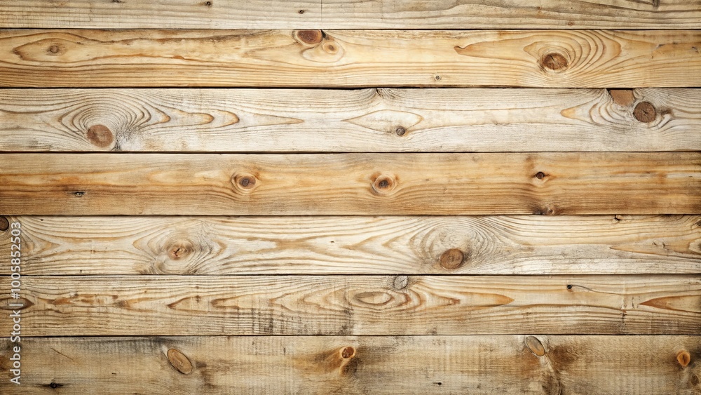 Naklejka premium Horizontal Wooden Planks With Knots and Grain Patterns