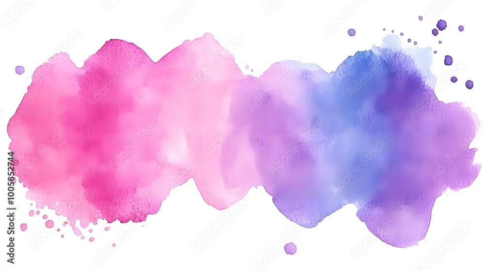 Obraz premium Abstract Watercolor Background Pink Purple Blue Splatter