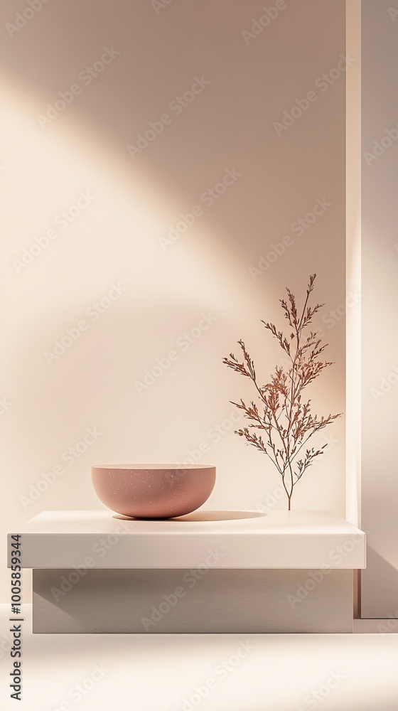 Design a minimalist and aesthetic podium to promote a product, combining sleek lines and modern elegance for maximum visual appeal Design a minimalist and aesthetic podium to promote a product, combining sleek lines and modern elegance for maximum visual appeal