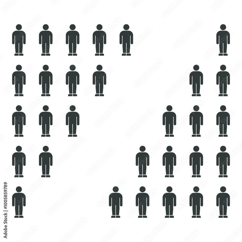 People Flow Infographic with Minimalist Arrow Design People Flow Infographic with Minimalist Arrow Design
