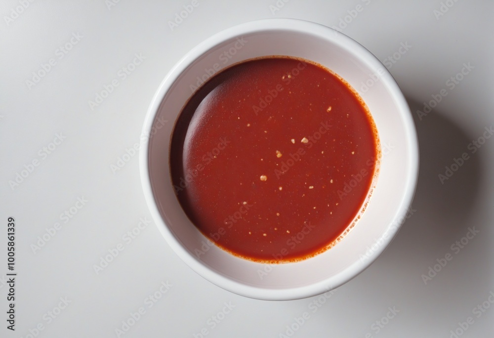 Delicious tomato soup on table Delicious tomato soup on table