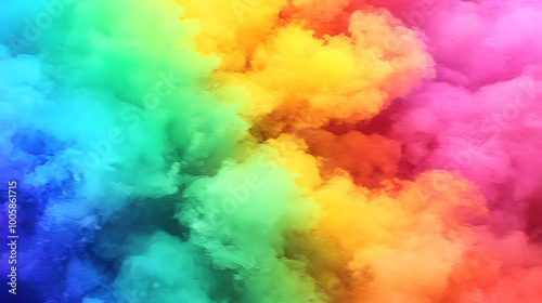 Abstract Rainbow Cloud Texture Background