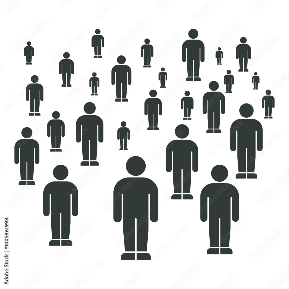Minimalist Population and People Representation Infographic Design Minimalist Population and People Representation Infographic Design