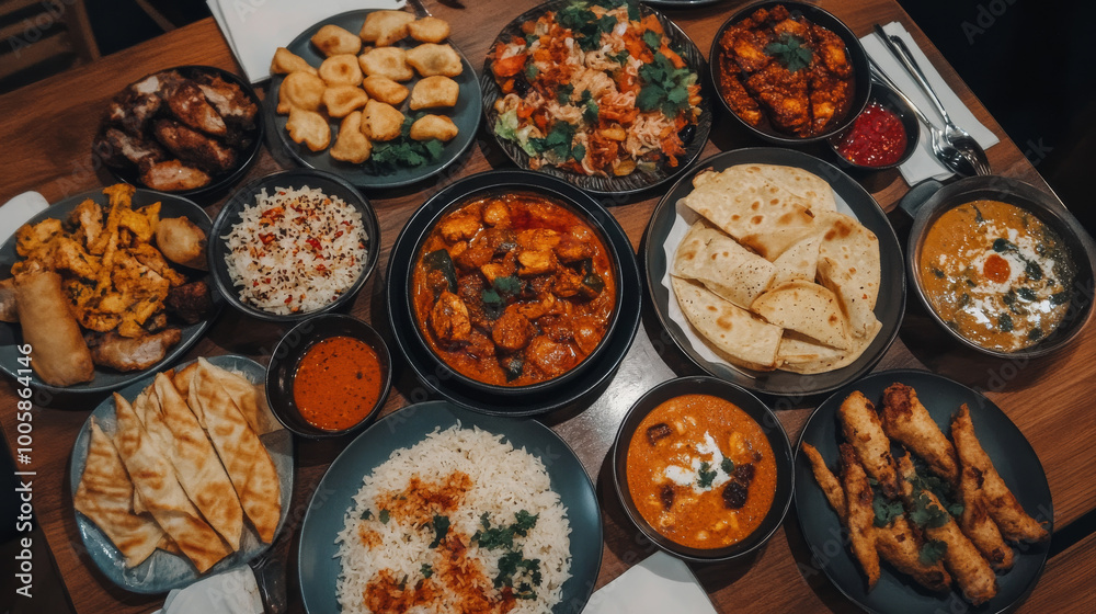 A delicious spread of Ramadan dishes! The table is filled with favorites like crab soup, tofu salad, samosas, grilled chicken, chicken curry, and fries with sauce. A delicious spread of Ramadan dishes! The table is filled with favorites like crab soup, tofu salad, samosas, grilled chicken, chicken curry, and fries with sauce.