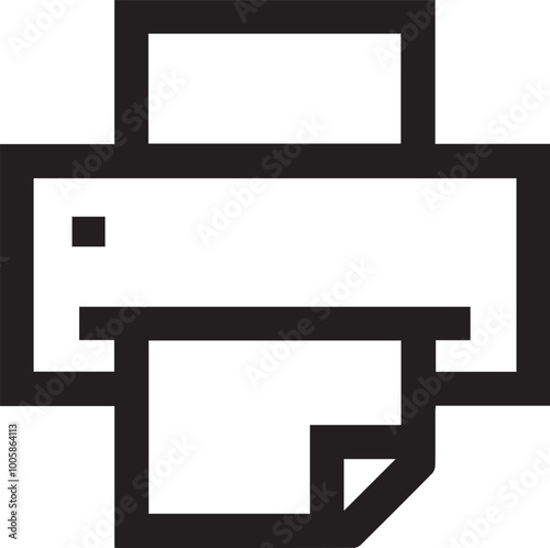 Computer Printer icon symbol vector image illustration