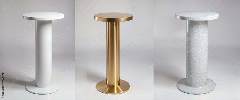 golden mini podium, isolated golden mini podium, isolated