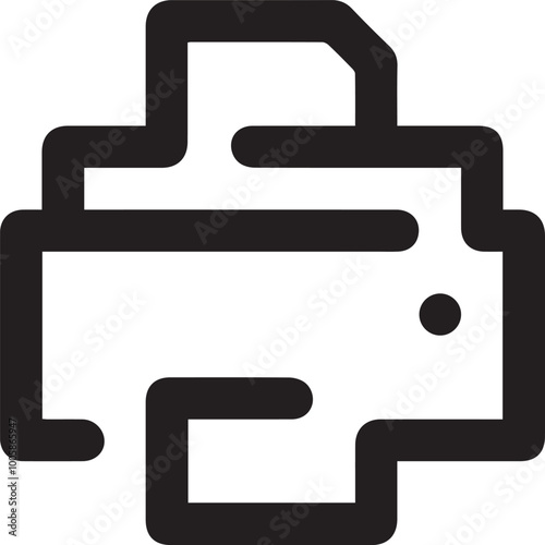 Computer Printer icon symbol vector image illustration