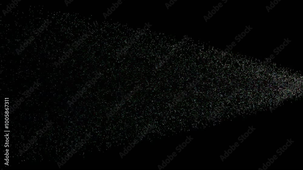 particle trail entering from left of frame useful for transition and wipe effect. Multiple sets of glittering particle trails for video transition or wipe effect. 4k animation