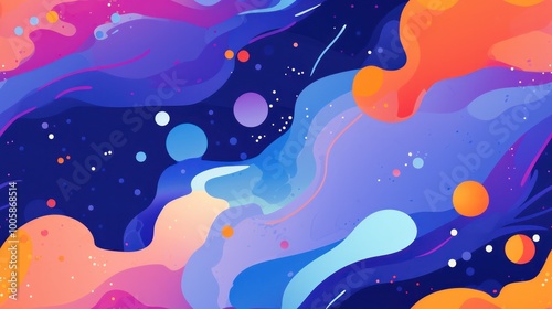 abstract painting with a vibrant and colorful seamless