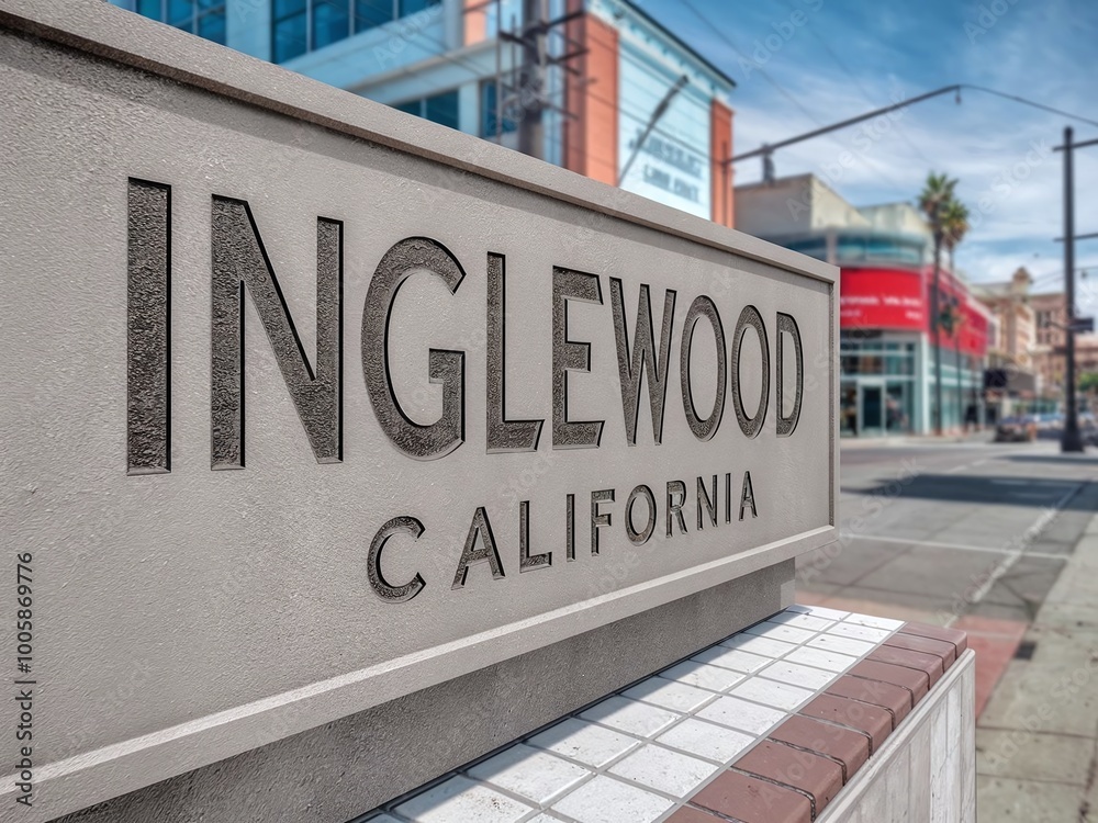 Naklejka premium Inglewood California, Inglewood, California, Inglewood CA