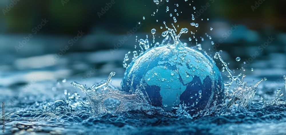 Global water awareness concept. Interconnectedness of water resources worldwide Global water awareness concept. Interconnectedness of water resources worldwide