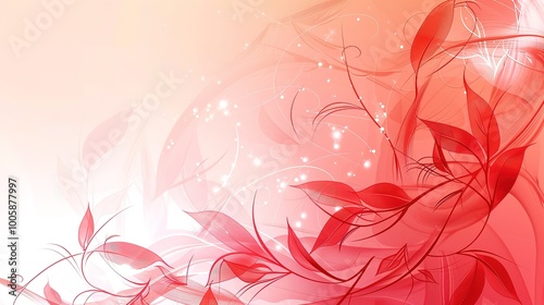 Soft and Simple Design on Light Red Background: A Delicate and Appealing Vision. Admire the Grace and Creativity.