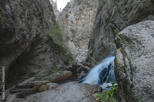 waterfall and rocks
