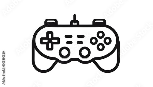 GAME CONTROLLER LINE ART DRAWING