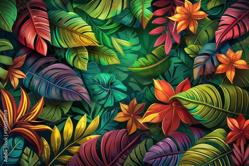 Wallpaper Mural Detailed hand-drawn cartoon background with realistic features. Torontodigital.ca