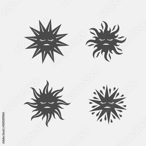 Wallpaper Mural sun sleep symbol Torontodigital.ca