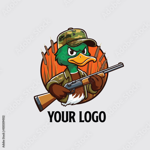 vector logo duck hunter