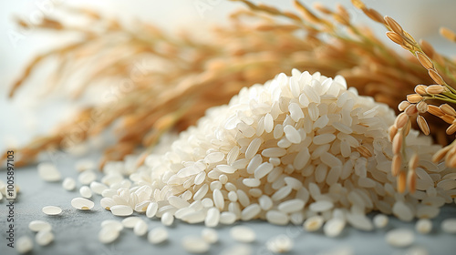 rice in a field of wheat background 