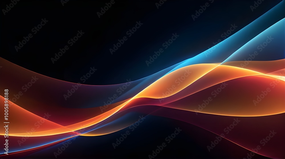 Fototapeta premium Elegantly futuristic abstract backdrop with flowing lines