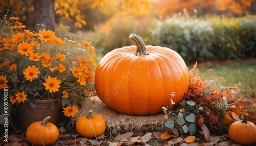 pumpkin in the garden