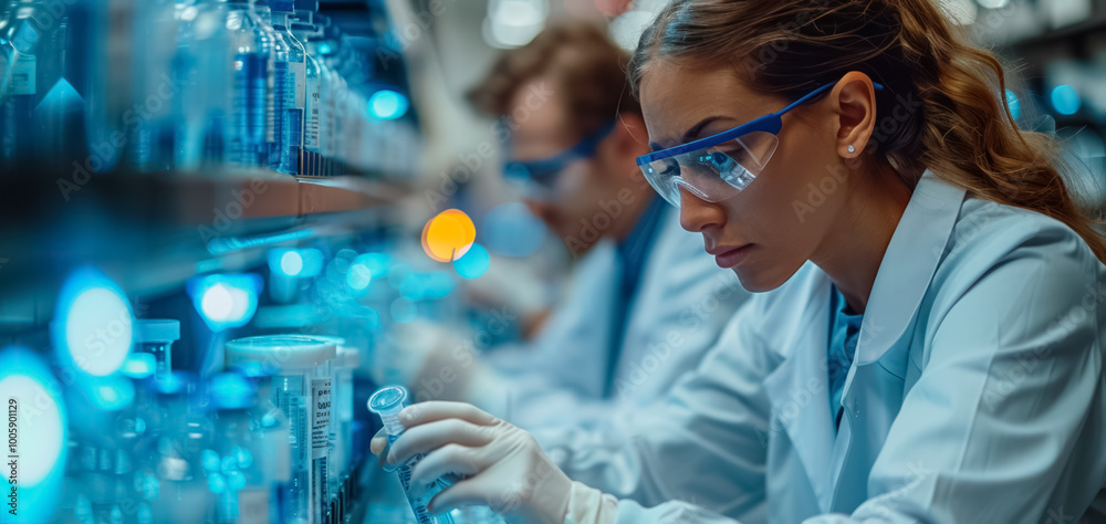 Medical science and biotechnology. Scientists are experimenting Genetic research and Biotech science Medical science and biotechnology. Scientists are experimenting Genetic research and Biotech science