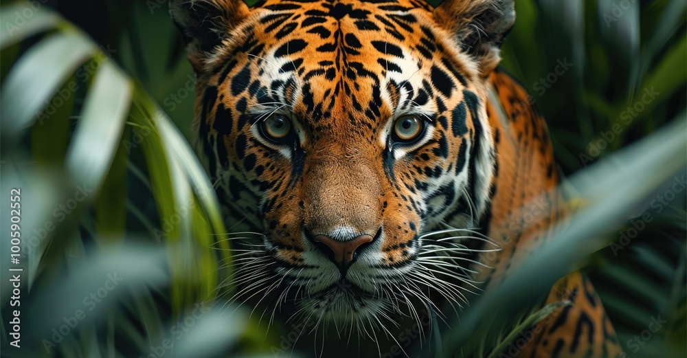 Tiger jaguar in jungle. Tiger jaguar in jungle.