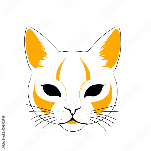 orange cat vector illustration