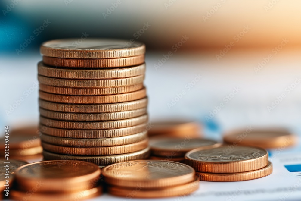 A stack of coins, symbolizing financial growth, wealth, or savings in a business and economic context. A stack of coins, symbolizing financial growth, wealth, or savings in a business and economic context.