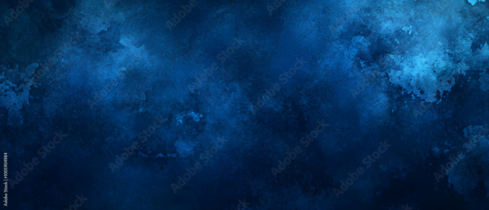 Fototapeta premium Abstract Blue Watercolor Background