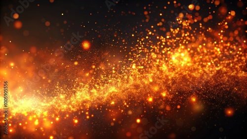 Fiery orange glowing particles flying away , fire, orange, glowing, particles, flying, motion, energy, vibrant, dynamic