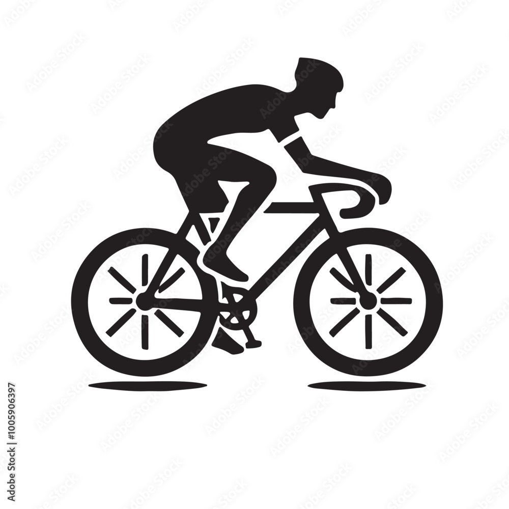 Obraz premium Cyclist on the Road