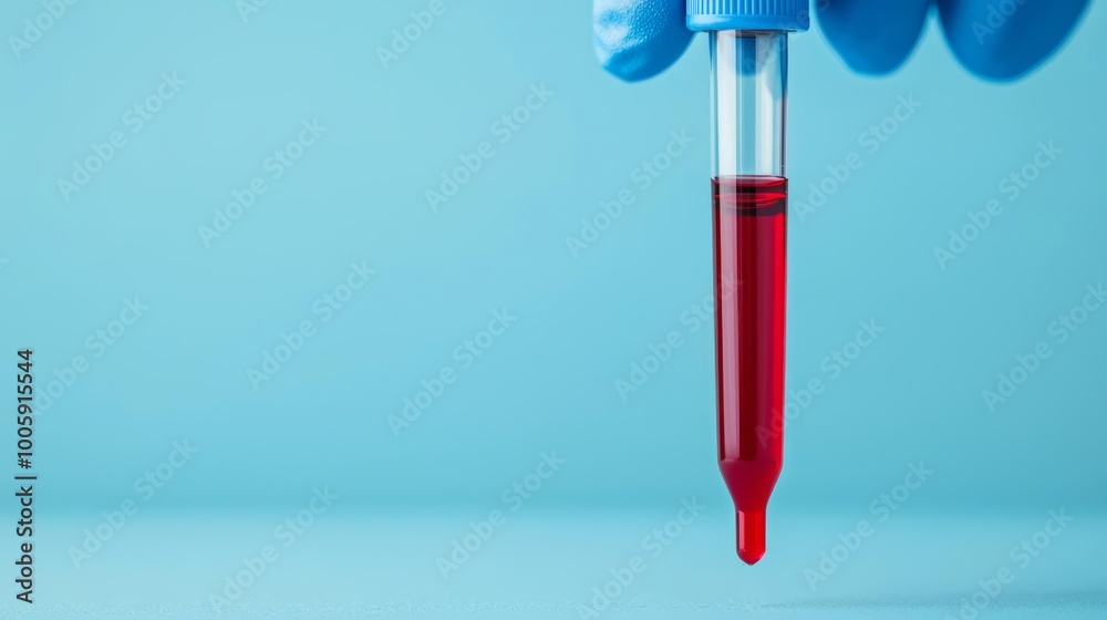 Blood sample being dropped into a glucose meter for diabetes testing, sugar check, health diagnostics Blood sample being dropped into a glucose meter for diabetes testing, sugar check, health diagnostics