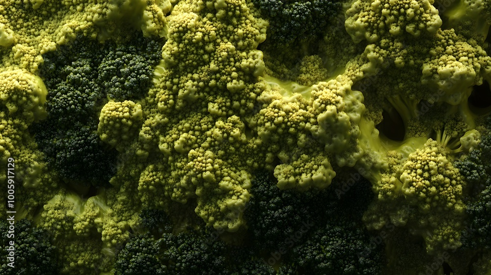 Abstract image of broccoli florets. Abstract image of broccoli florets.