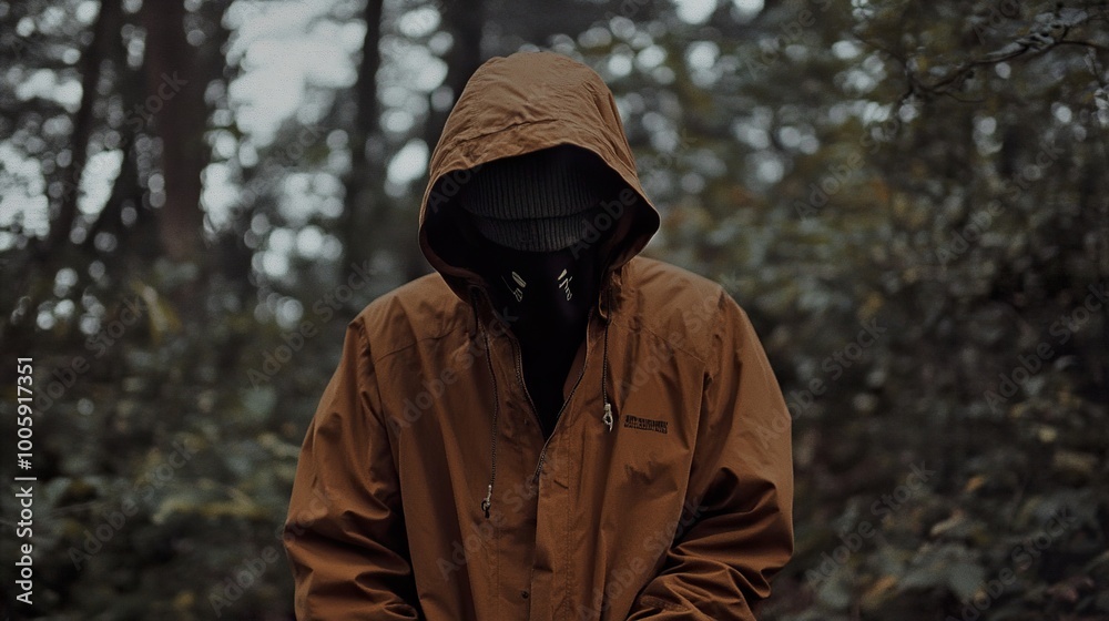 Mysterious Figure in the Woods: A Portrait of Solitude Mysterious Figure in the Woods: A Portrait of Solitude