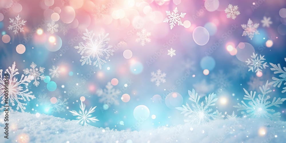 Winter Christmas background with falling snowflakes Winter Christmas background with falling snowflakes
