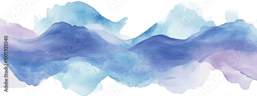 abstract blue wave watercolor background
