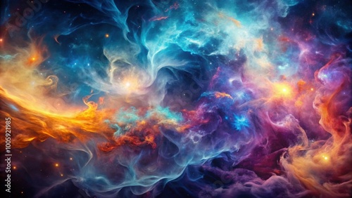 Background smoke nebula fractal , abstract, space, cosmic, vapor, cloud, texture, design, fantasy, mystical, digital art