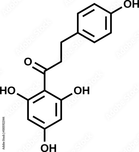 Phloretin structural formula, vector illustration  photo