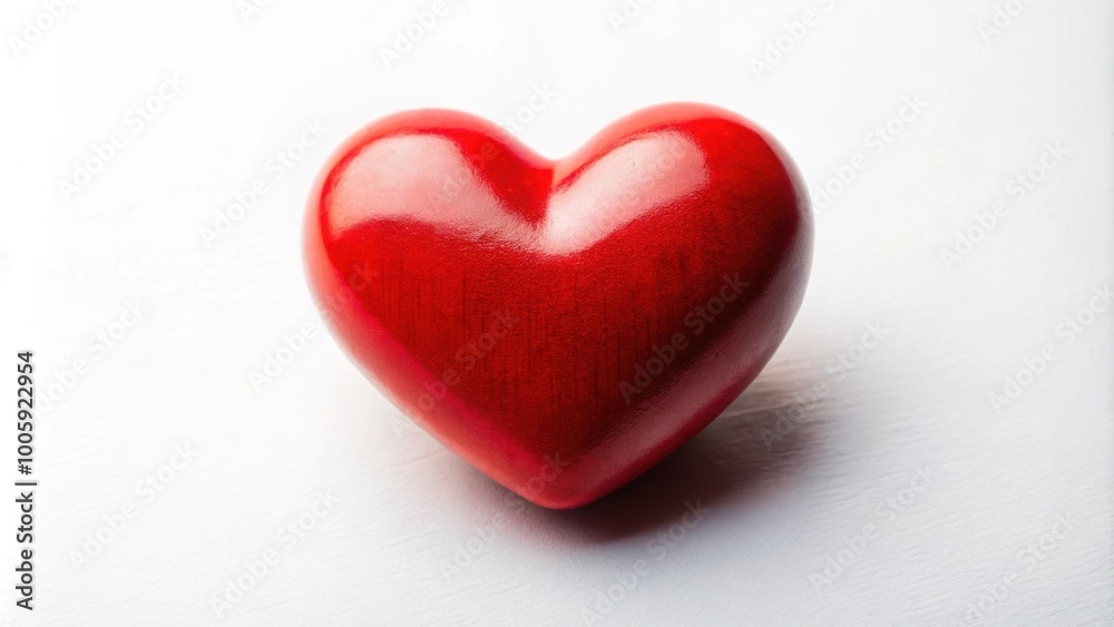 Red heart on white background, love, romance, Valentine's Day, passion, symbol, feelings, emotion, heart shape, isolated, vibrant Red heart on white background, love, romance, Valentine's Day, passion, symbol, feelings, emotion, heart shape, isolated, vibrant