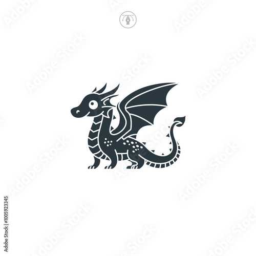 Wallpaper Mural Dragon icon symbol vector illustration isolated on white background Torontodigital.ca