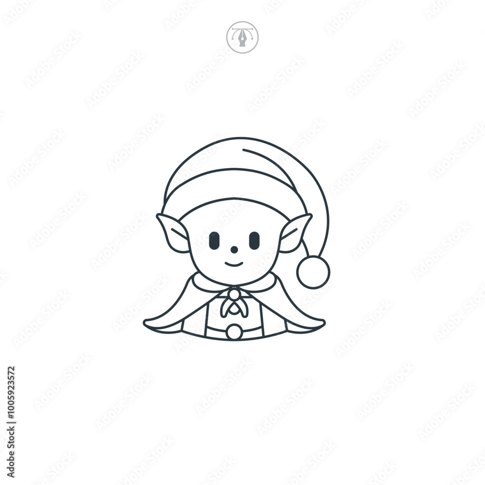 Elf icon symbol vector illustration isolated on white background Elf icon symbol vector illustration isolated on white background