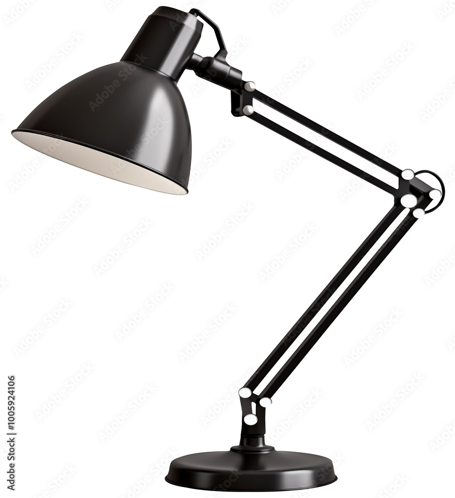 Close Up Front View To a Black desk lamp PNG isolated on white and transparent background - Workspace Lighting Table Minimalist lamp or Office Adjustable lamp Reading light Close Up Front View To a Black desk lamp PNG isolated on white and transparent background - Workspace Lighting Table Minimalist lamp or Office Adjustable lamp Reading light