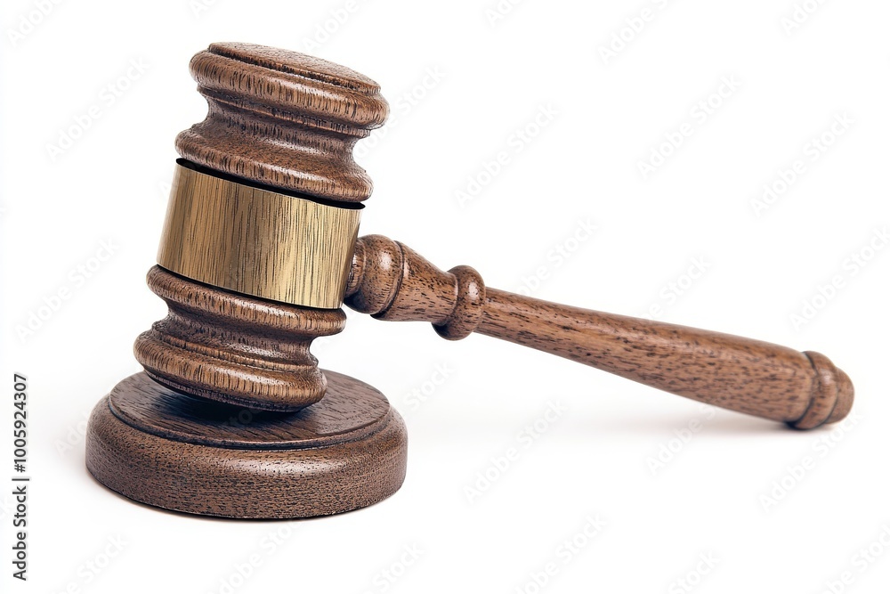 The hammer wielded by the magistrate, symbolizing just judgments conducted under legal standards, is placed against a radiant white background The hammer wielded by the magistrate, symbolizing just judgments conducted under legal standards, is placed against a radiant white background