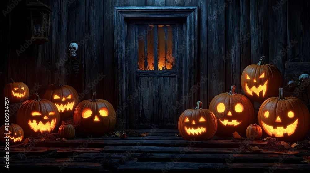 Obraz premium Halloween holiday background