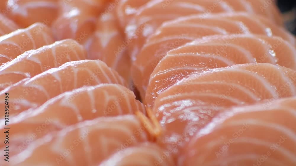 selective focus close up to sliced salmon sashimi japanese tradition food in tray in japanese restaurant,japanese fresh slice fish sashimi selective focus close up to sliced salmon sashimi japanese tradition food in tray in japanese restaurant,japanese fresh slice fish sashimi