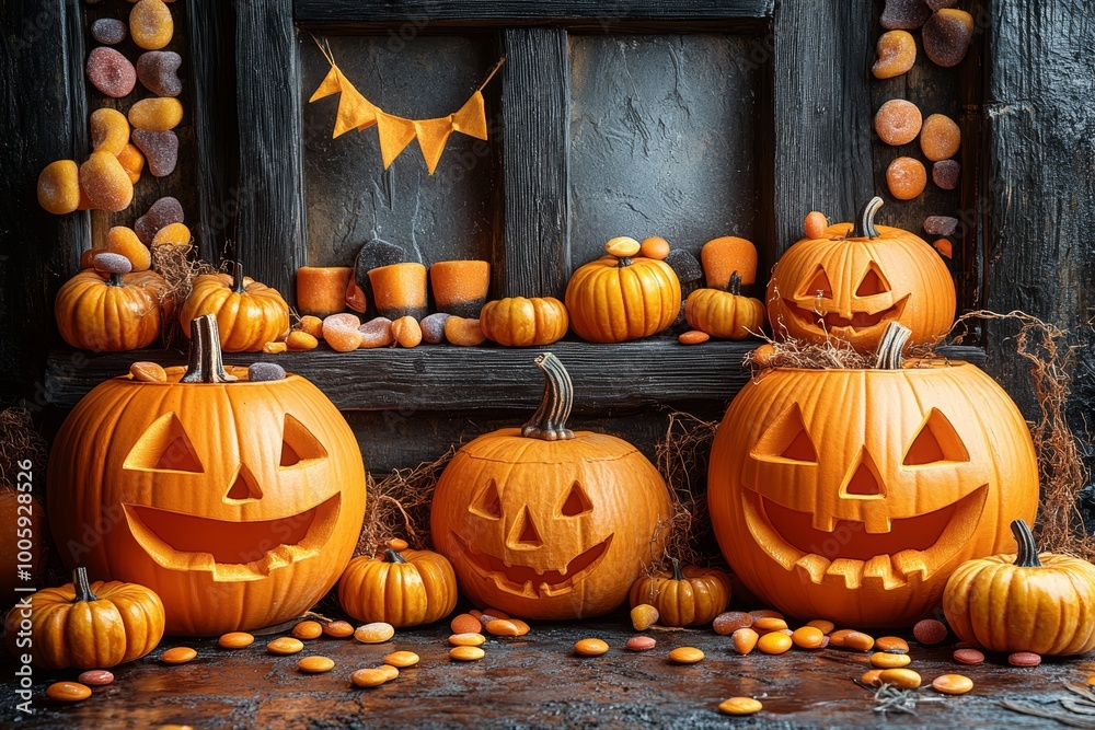 Obraz premium Halloween holiday background