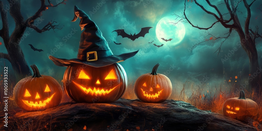 Fototapeta premium Halloween holiday background