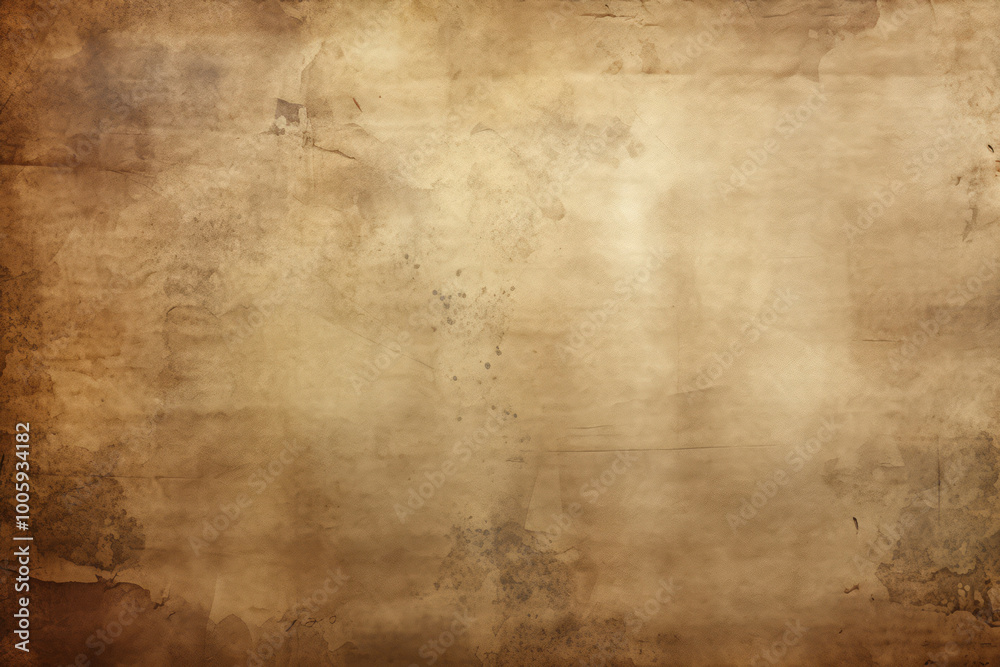 Fototapeta premium Processed collage of ancient scroll sheet of brown aged paper texture. Background for banner