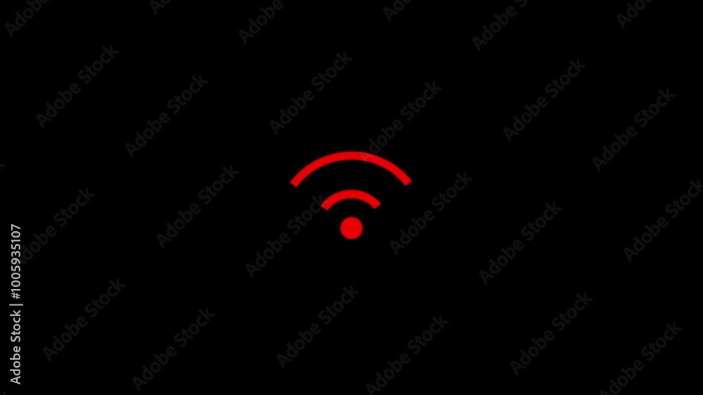 Technology Radio wave WI-FI signal 4k video animation black background 4k resolution Technology Radio wave WI-FI signal 4k video animation black background 4k resolution